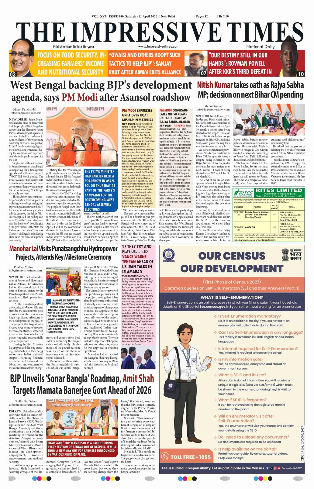 Epaper | The Impressive Times - English Weekly and Daily, Published ...