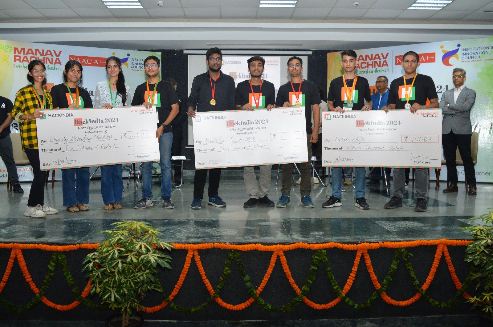 Over 600 innovative minds participated in the HackIndia Web3 Hackathon on August 27-28, 2024