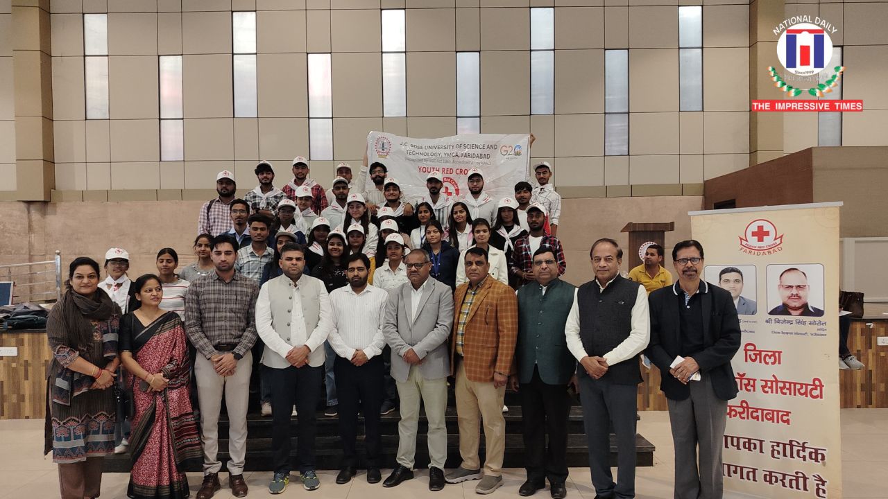 District Red Cross Society & JC Bose University of Science and Technology, Faridabad, organize Voluntary Blood Donation Camp