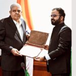 Vice President Jagdeep Dhankhar Honors Munish Jangda of Dumarkhana Kalan for Outstanding Contributions