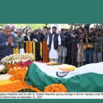 Vice President Jagdeep Dhankhar and Other Eminent Leaders Pay Tribute to Former Haryana CM, Sh. Om Prakash Chautala