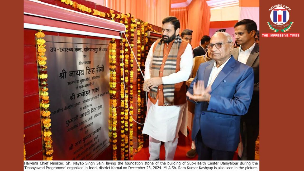 Dhanyawad Programme at Indri,  CM Inaugurates and Lays Foundation Stone for Development Projects Worth Rs. 11 Crore