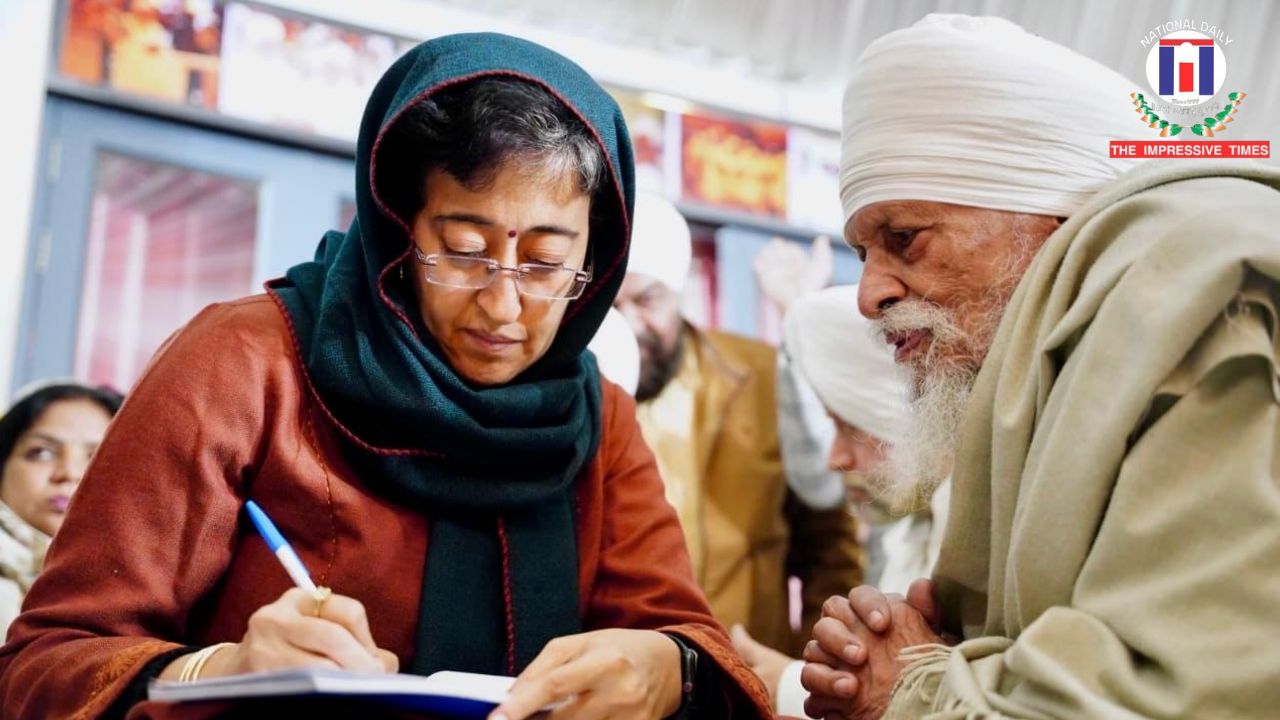 CM Atishi registers Granthi Sujan Singh Maharaj of Karol Bagh Gurdwara Sahib; granthis bless her with victory