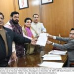 BJP Candidate Rekha Sharma files Nomination for Rajya Sabha By-Election in the presence of CM & BJP State President