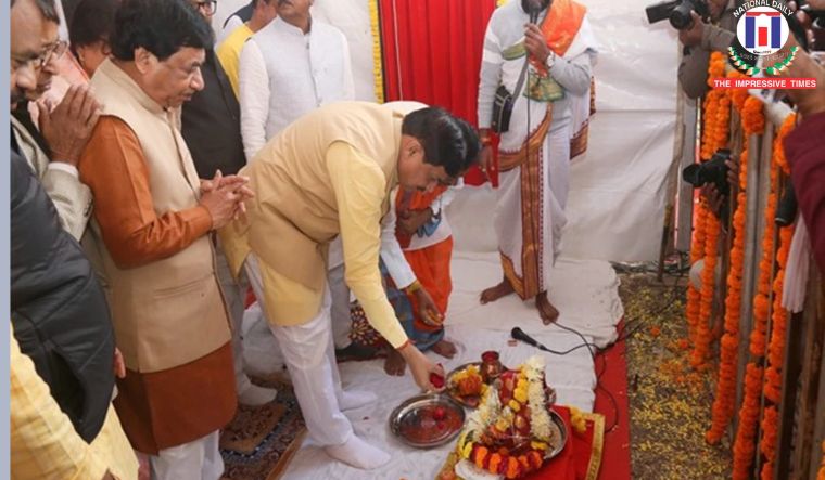 Madhya Pradesh CM Mohan Yadav performs Bhoomi Pujan for historic freeganj overbridge at Ujjain