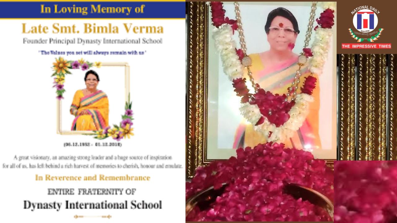 Dynasty International School Pays Tribute to Founder Principal Smt. Bimla Verma on Her Death Anniversary