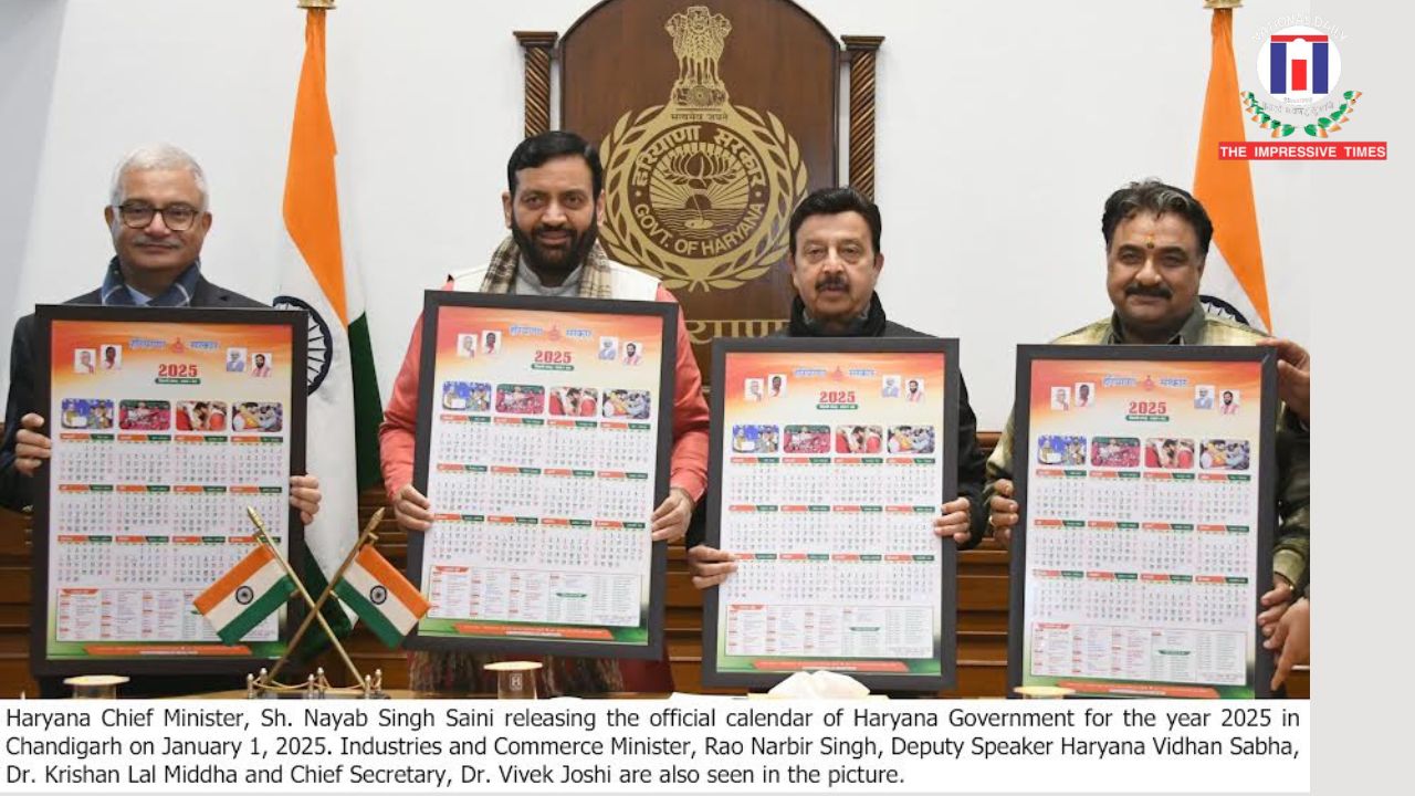 CM Nayab Saini unveils New Year 2025 Calendar