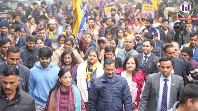 Arvind Kejriwal roars into Delhi Elections with unprecedented ‘Nomination Padyatra’ — streets overflow with unstoppable support of women, AAP fever takes over New Delhi