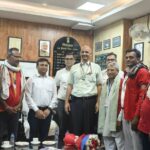 Shri Pushpesh Raman Tripathi, Divisional Railway Manager Interacts with Sahayaks  (Coolies) at New Delhi railway station today