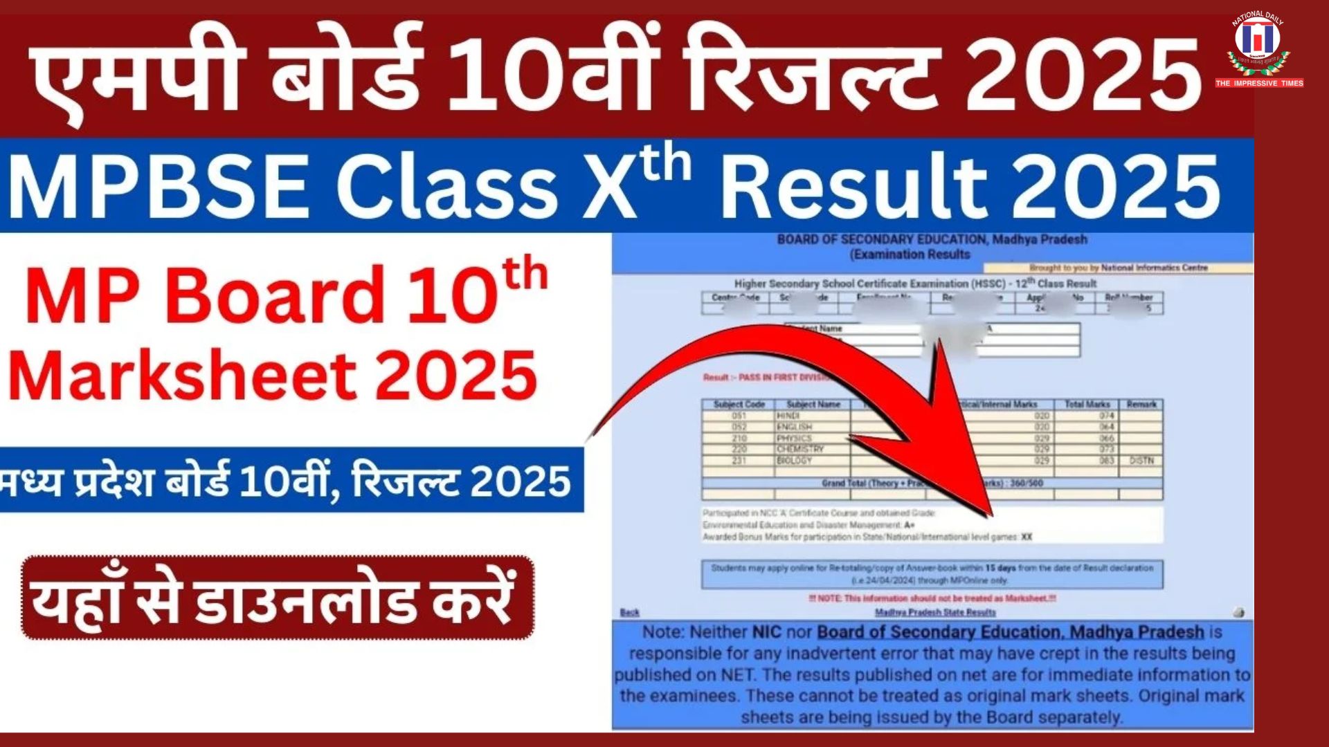 MP Board Results 2025 Declared: Pragya Jaiswal & Priyal Dwivedi Emerge as State Toppers in Class 10 and 12