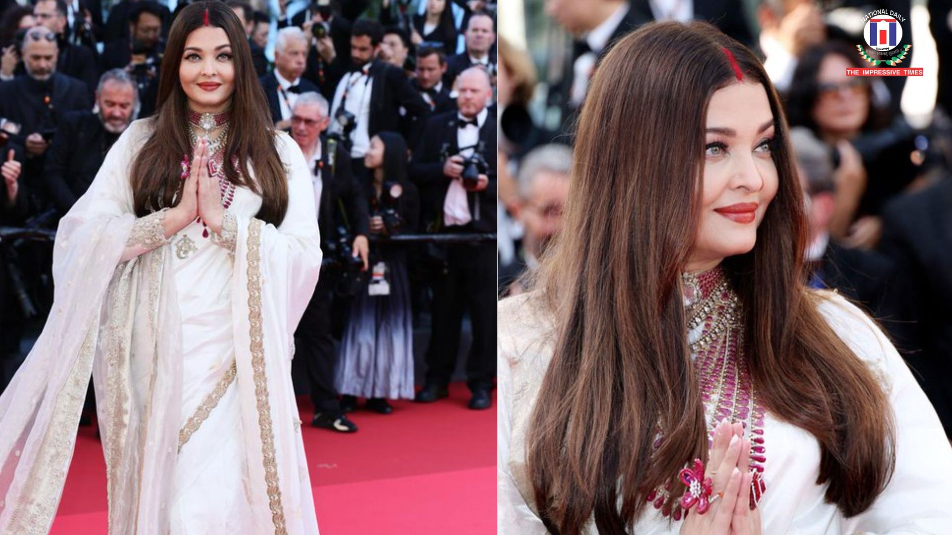 Aishwarya Rai Bachchan radiates Desi Grace in Saree and Sindoor at Cannes 2025