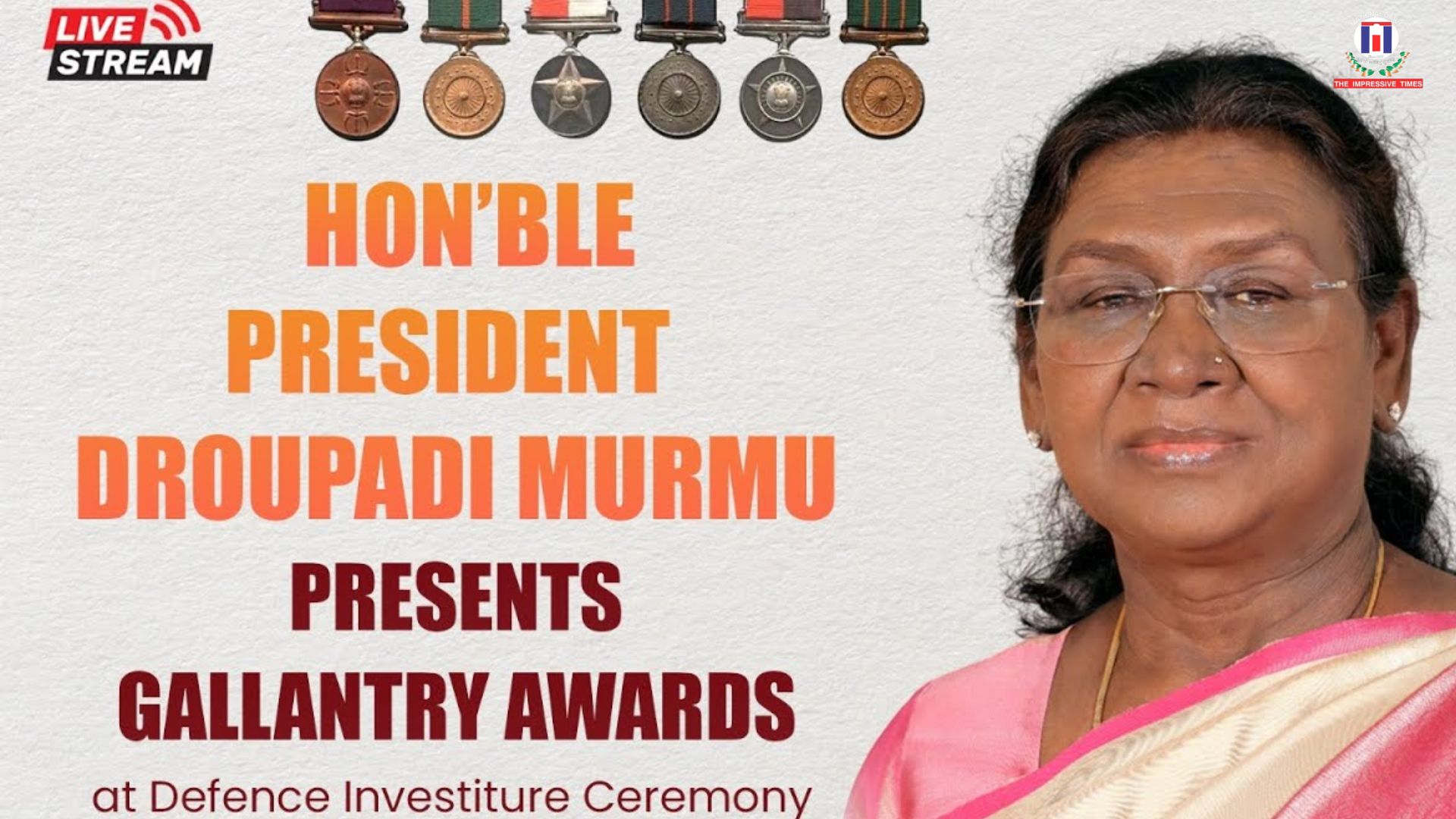 President Murmu Honours 39 Bravehearts with Gallantry Awards at Defence Investiture Ceremony 2025