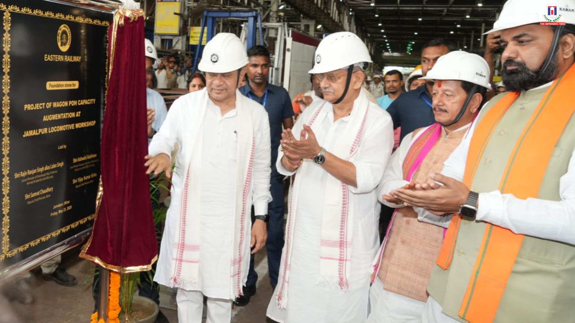 Ashwini Vaishnaw, Union Minister of Railway laid the foundation stone for the project of wagon POH capacity augmentation at Jamalpur Locomotive Workshop