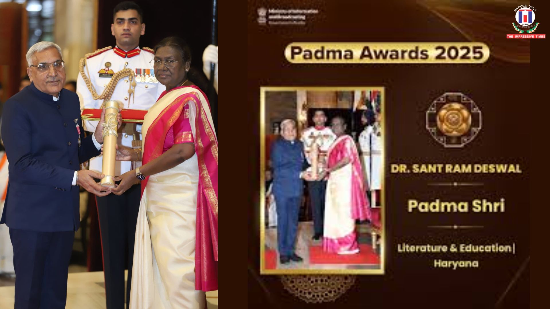 Dr. Sant Ram Deswal Honoured with Padma Shri Award 2025 for Contribution to Literature and Education