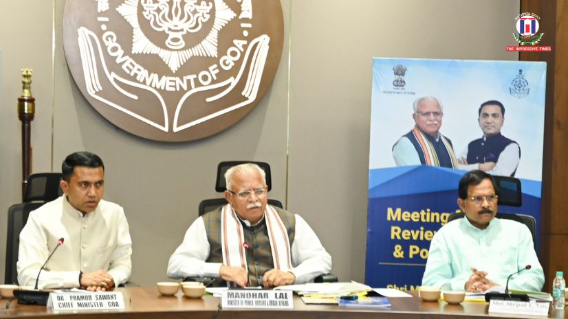 Union Minister Manohar Lal and CM Goa Dr. Pramod Savant reviews progress of urban development schemes in Panaji today