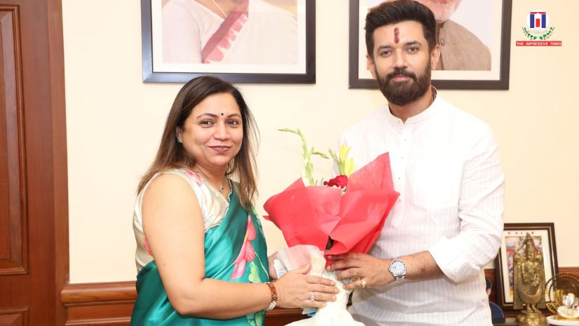 Delhi Para Olympic Committee President Parul Singh invites Chirag Paswan to International Para Games in Delhi