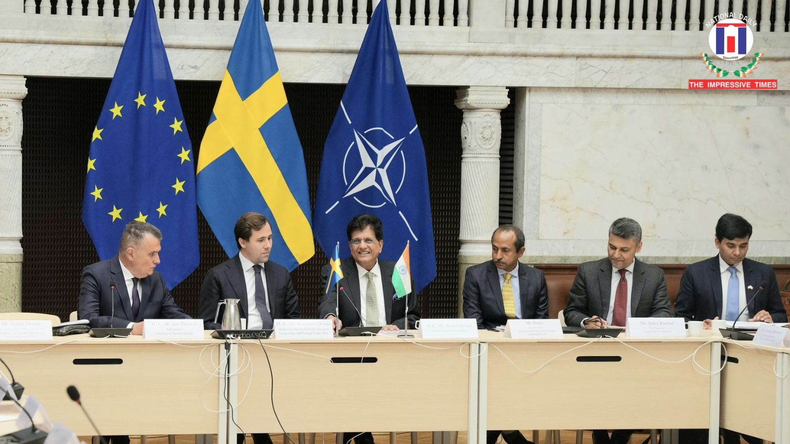 Union Commerce and Industry Minister Piyush Goyal Advances India–Sweden Collaboration Through Comprehensive Government and Industry Dialogues