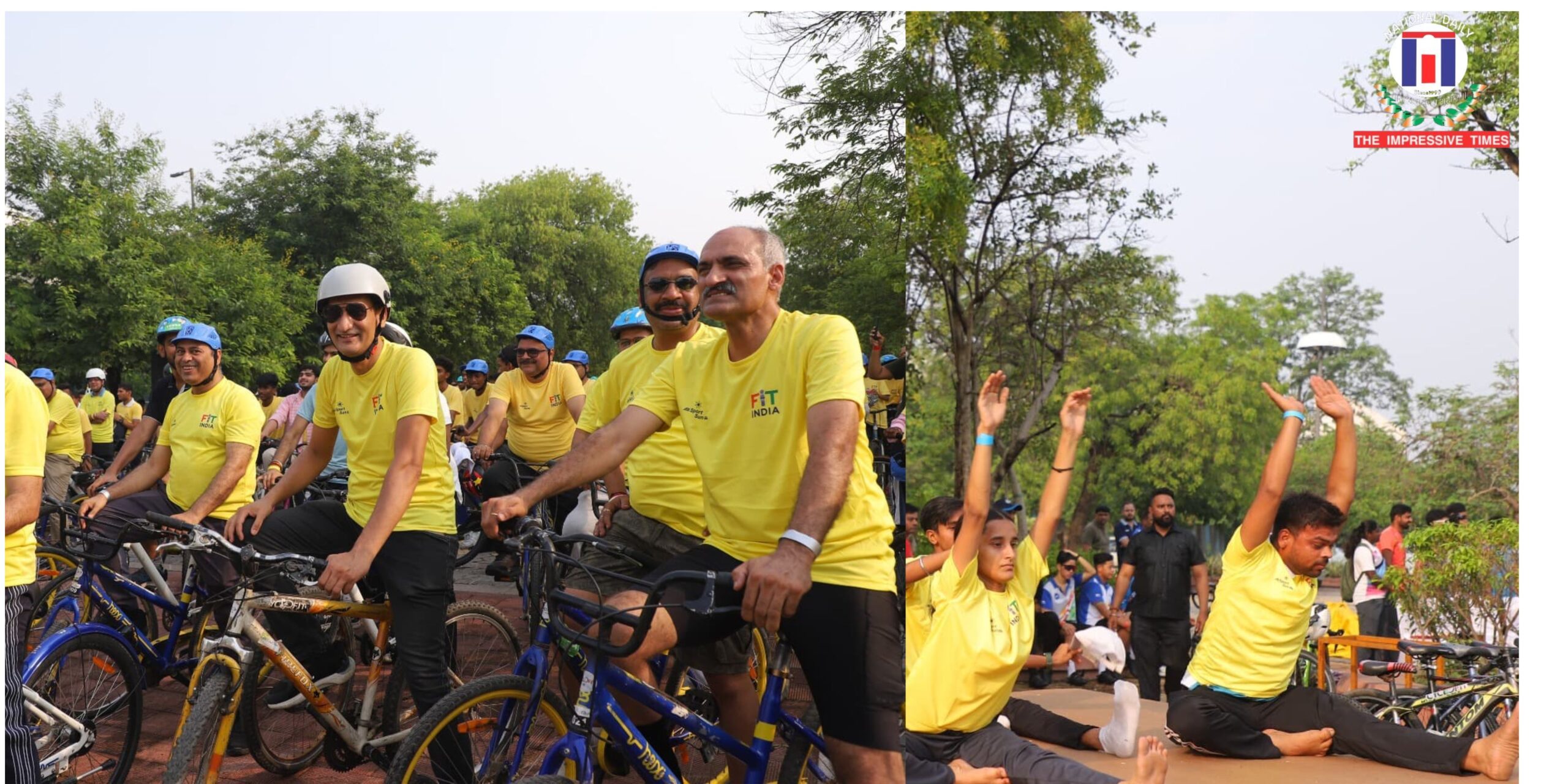 PEFI national secretary Piyush Jain, ex-Asian champion Sunita Godara lead nationwide ‘Fit India Sundays on Cycle’ in Delhi; More than 15,000 cyclists across 500 locations pedal for health on Father’s Day