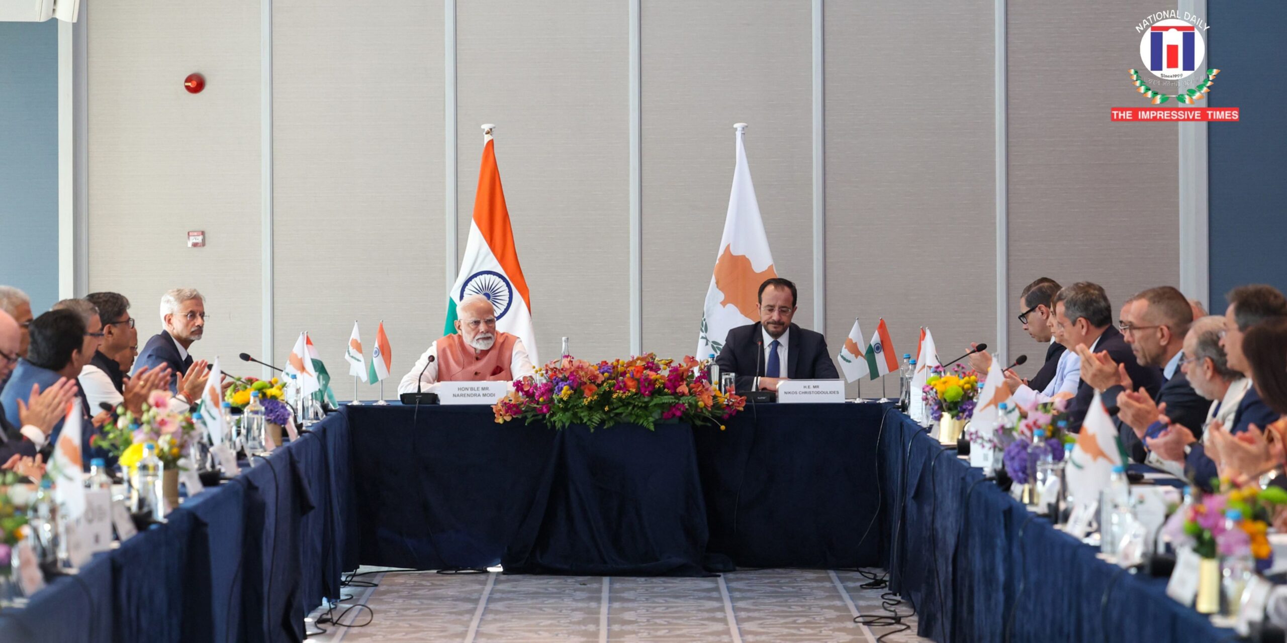 Prime Minister and President of Cyprus interact with business leaders from Cyprus and India