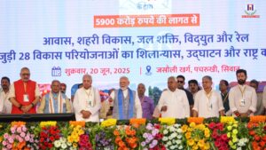 Prime Minister Narendra Modi inaugurates, lays foundation stone of development works worth over Rs 5,200 crore in Siwan, Bihar