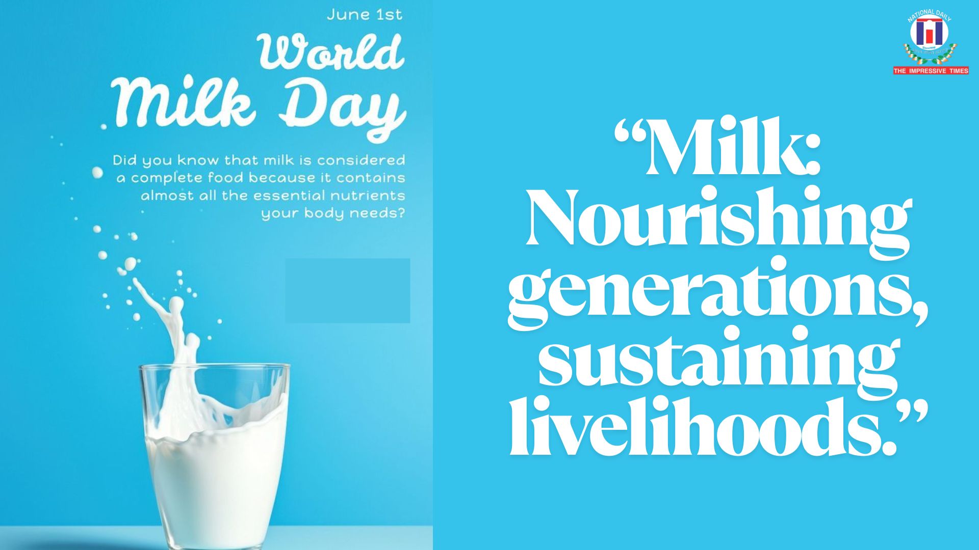 World Milk Day 2025- Strengthening India’s Dairy Sector for a Sustainable Future
