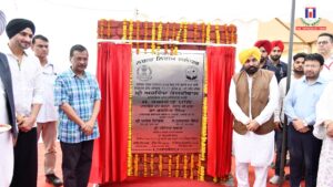 AAP National Convenor Arvind Kejriwal, along with CM Bhagwant Mann, lays foundation of modern sports stadium in Jalandhar & flags off truck carrying 25,000 rugby balls for Rugby World Cup