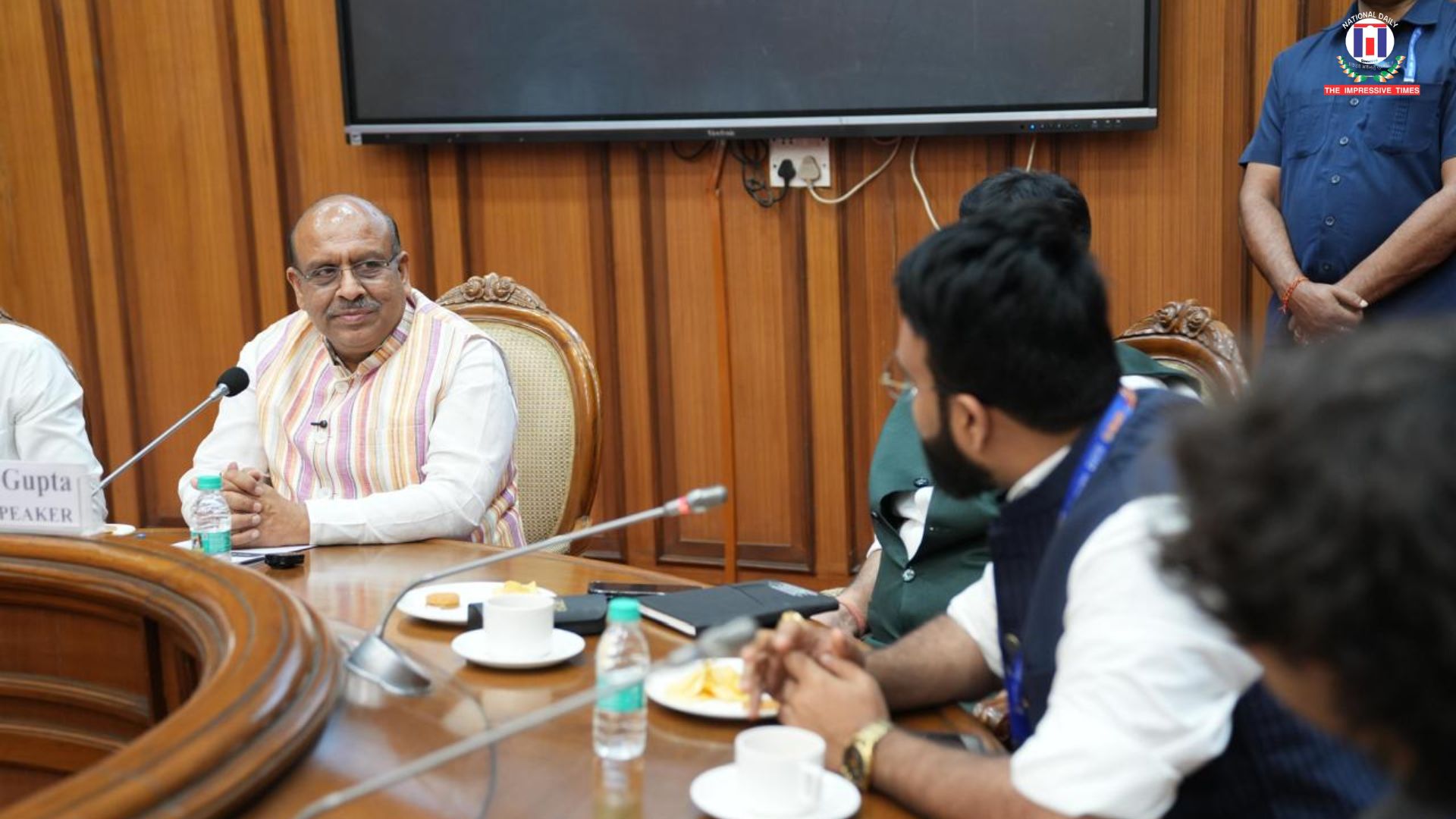 Speaker Vijender Gupta Interacts with Student Leadership Delegation