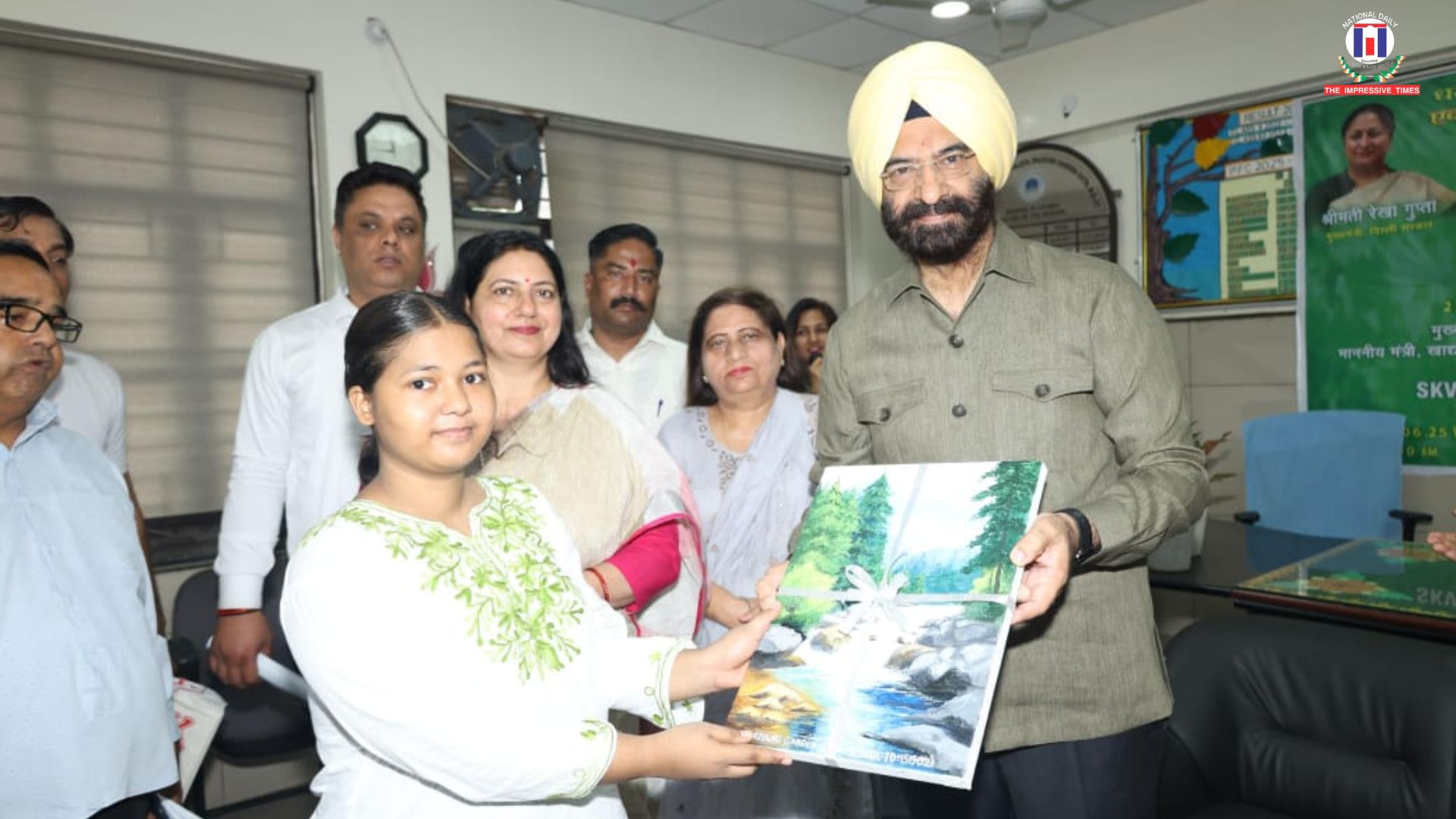 Environment Minister Manjinder Singh Sirsa Joins Students in Tree Plantation Drive in Rajouri Garden