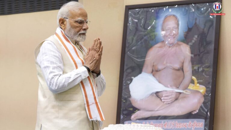 PM Modi Pays Tribute to Spiritual Icon Acharya Vidyanand Ji on 100th Birth Anniversary