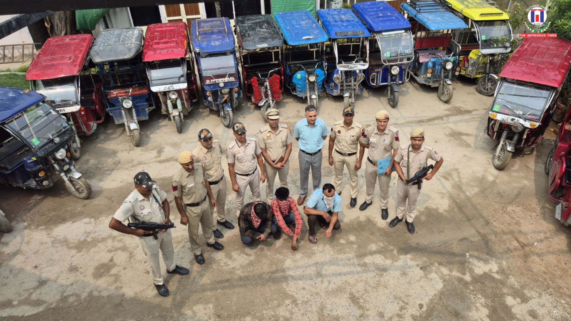 Burari Police Bust Auto-Lifters; 16 Stolen E-Rickshaws Recovered