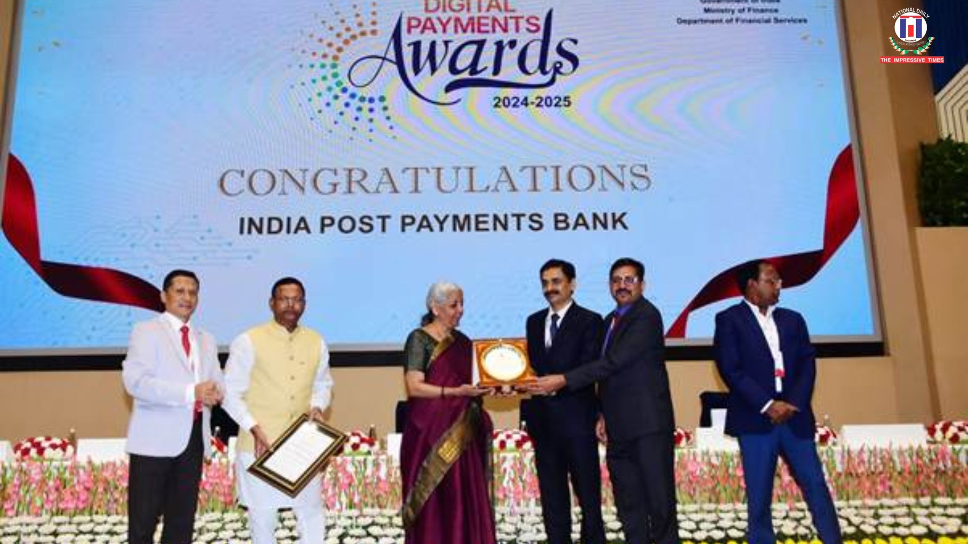 India Post Payments Bank Bags Prestigious Digital Payments Award from Finance Ministry