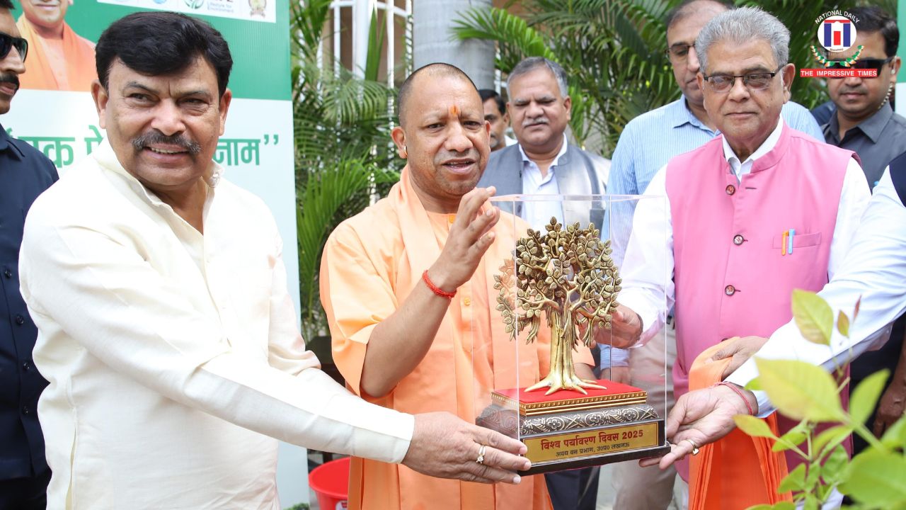 CM Yogi plants Bael sapling on World Environment Day