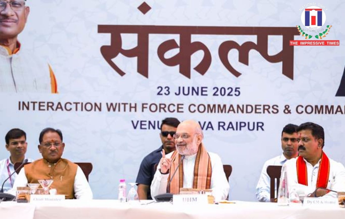 Union Home Minister Amit Shah Meets Security Personnel in Chhattisgarh