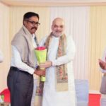 Union Home Minister Amit Shah meets officers instrumental in anti-Naxal operations, congratulates them on historic success, in New Delhi