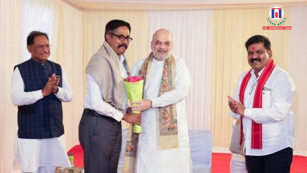 Union Home Minister Amit Shah meets officers instrumental in anti-Naxal operations, congratulates them on historic success, in New Delhi