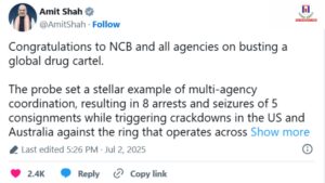 Global Drug Cartel Busted: NCB’s ‘Operation Med Max’ Leads to 8 Arrests Across 4 Continents, Major Crackdowns in US and Australia