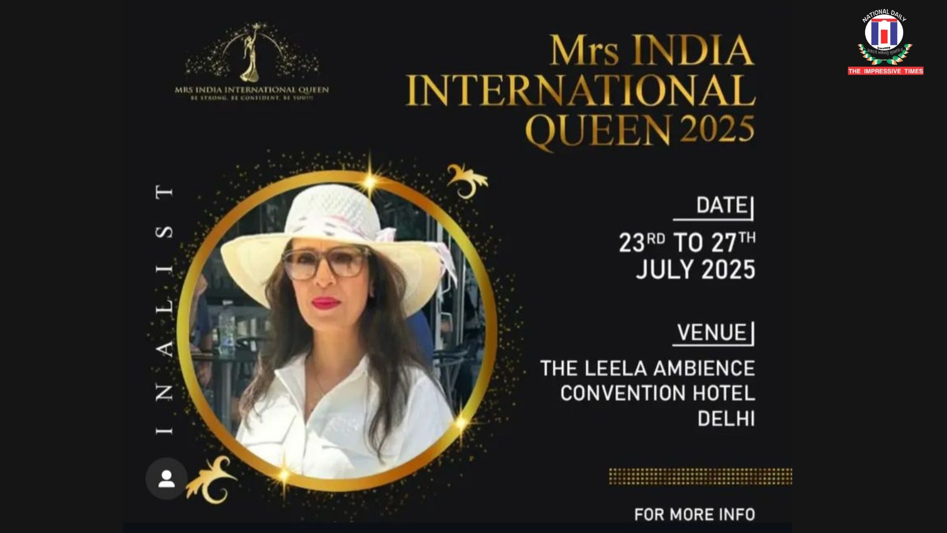 Dr. Ritu Bir Announced as Finalist in Mrs India International Queen 2025