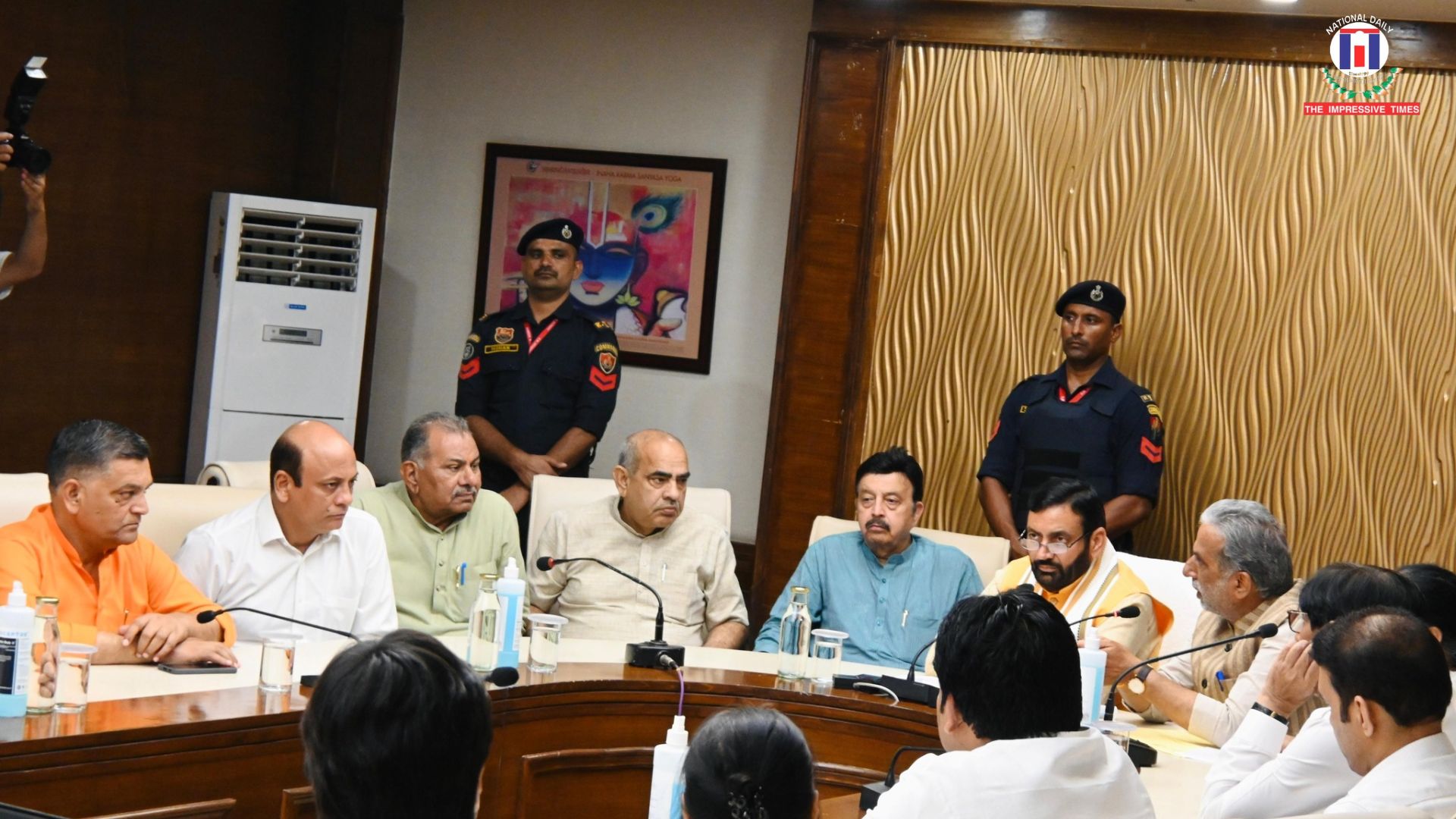Union Minister of State Krishan Pal Gurjar, MLAs meet CM regarding Anangpur village issue