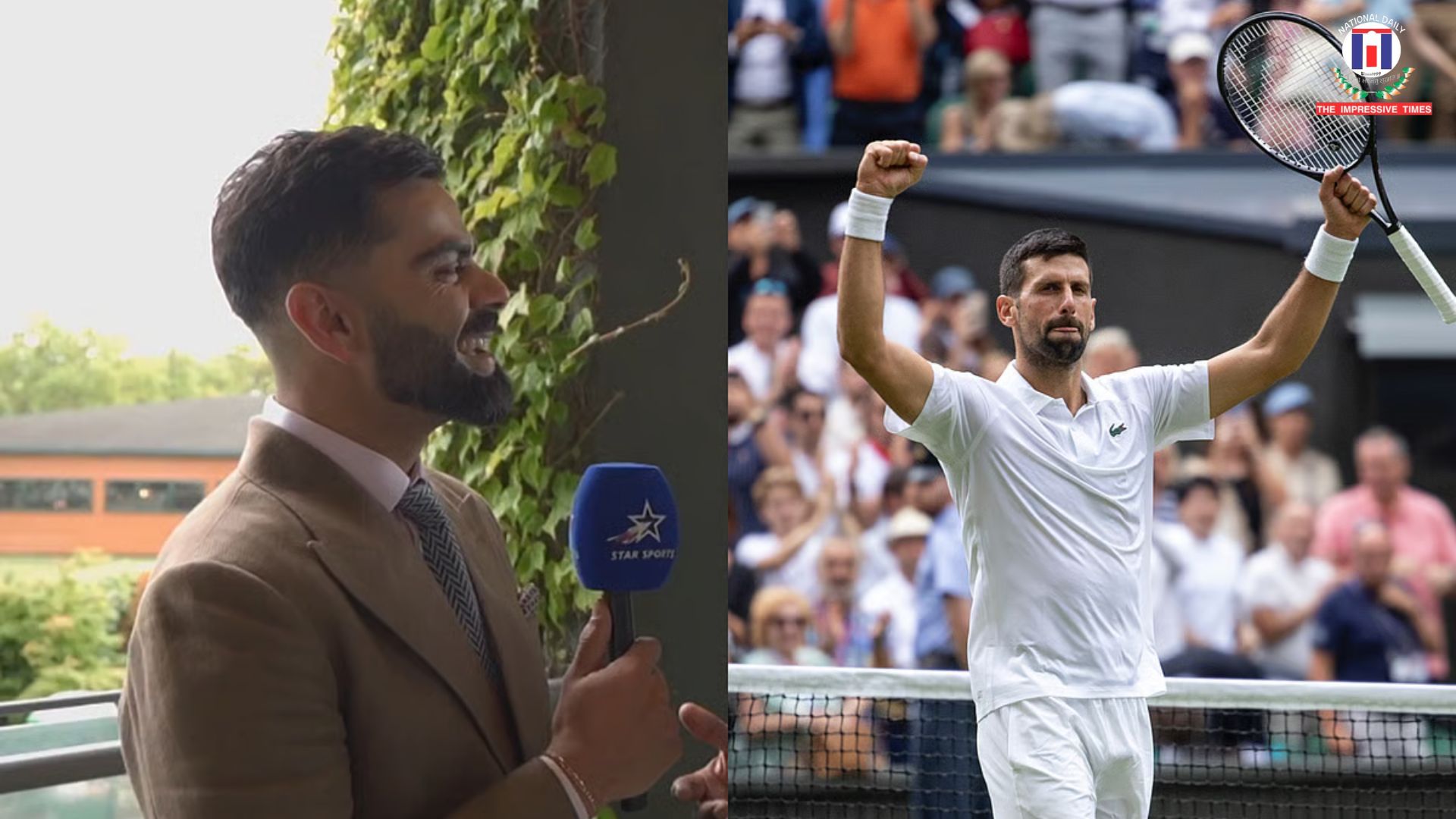 Virat Kohli Cheers for Novak Djokovic’s Eighth Wimbledon Title Bid, Hopes for Final Showdown Against Alcaraz