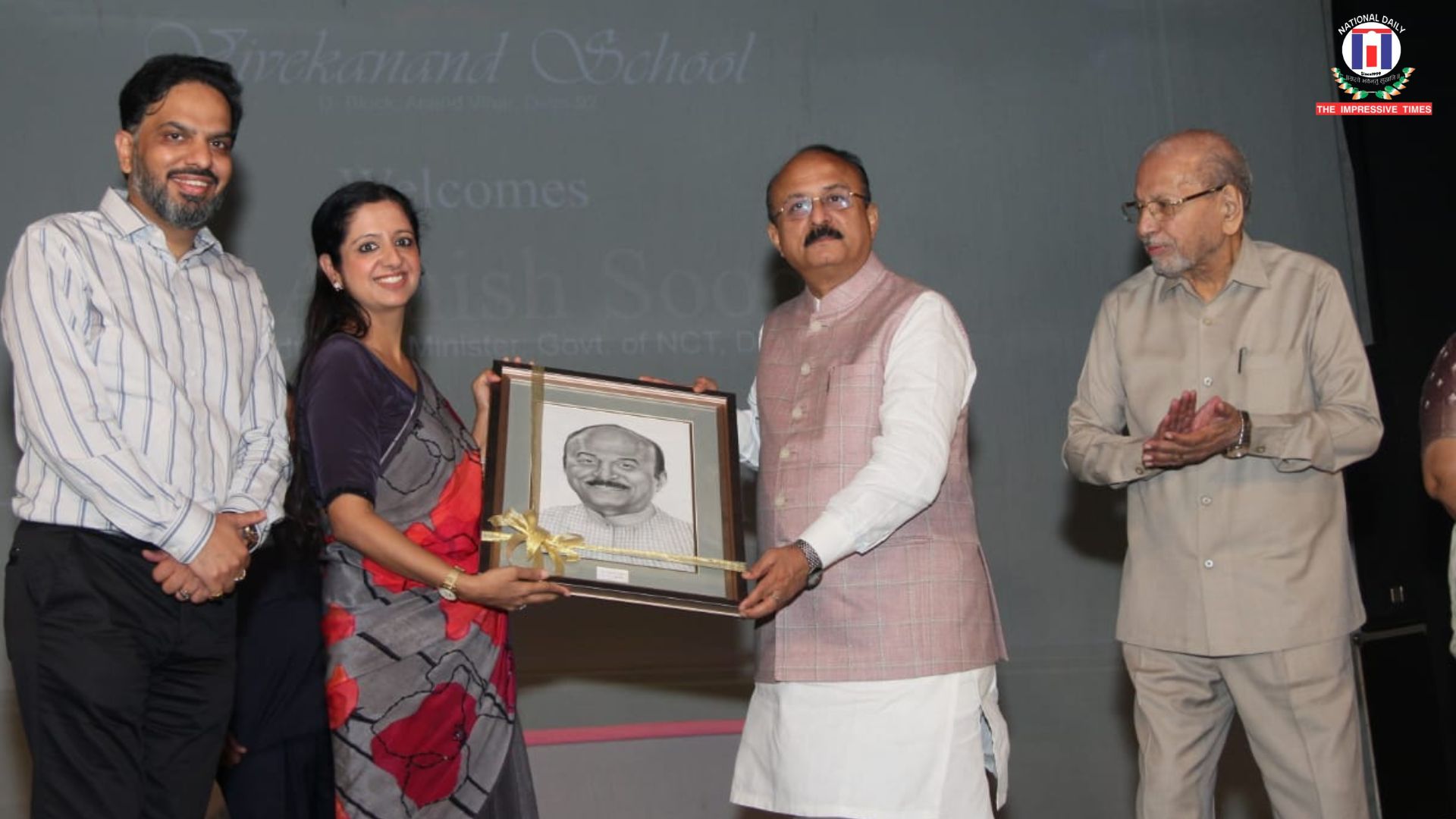 Delhi’s Education Minister Inaugurates ‘Future Lab’ at Vivekanand School, Felicitates Meritorious Students