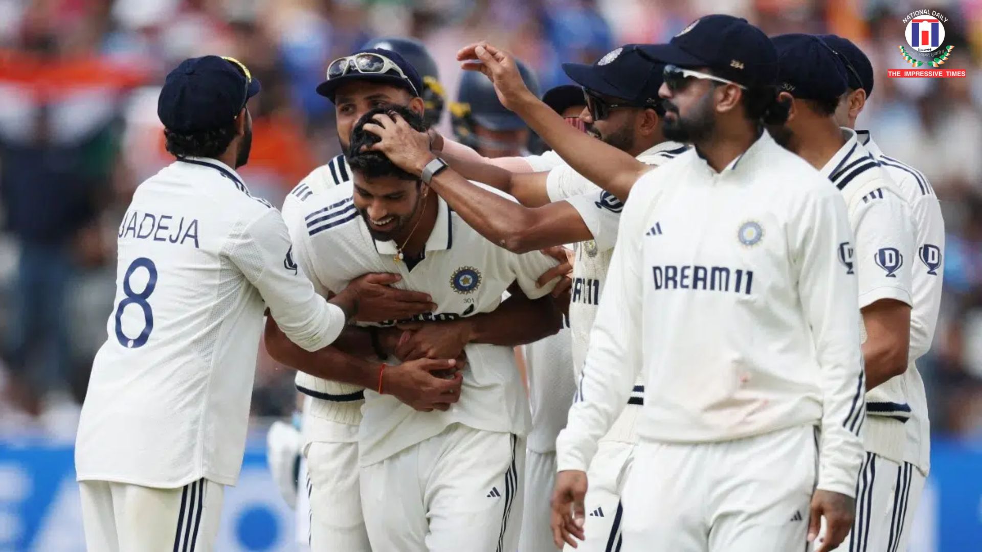 Jadeja, Nitish Lead India’s Fightback After KL Rahul’s Century at Lord’s