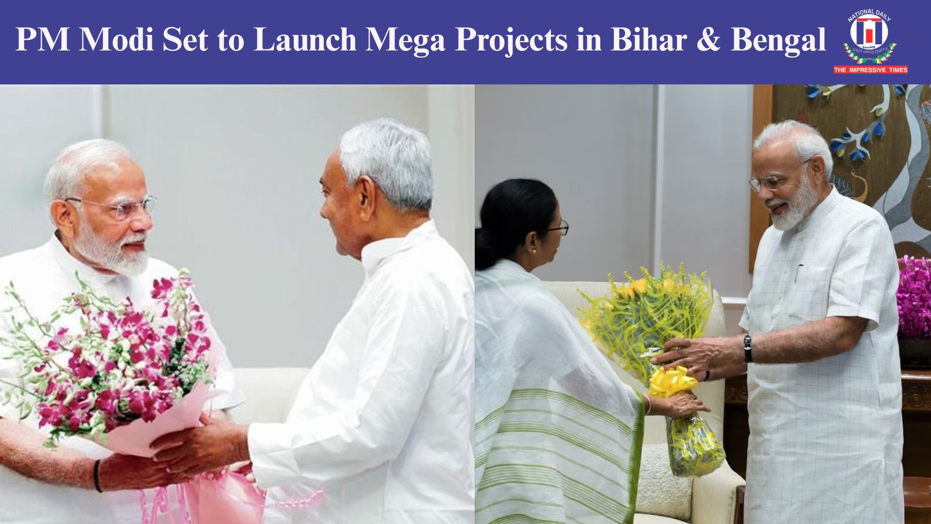PM Modi to Inaugurate and Launch Rs 12,000+ Crore Mega Infrastructure Projects in Bihar and West Bengal on July 18