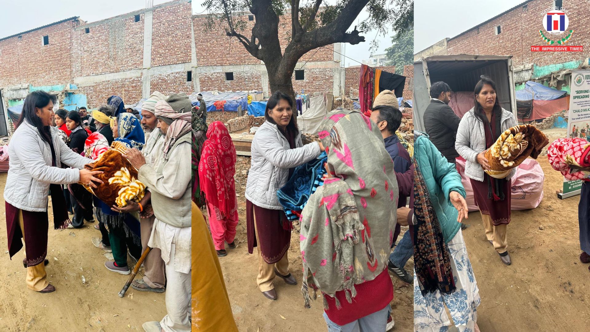 VidyaInder Utthan Foundation Conducts Third Blanket Distribution Drive Under Badkhal Flyover