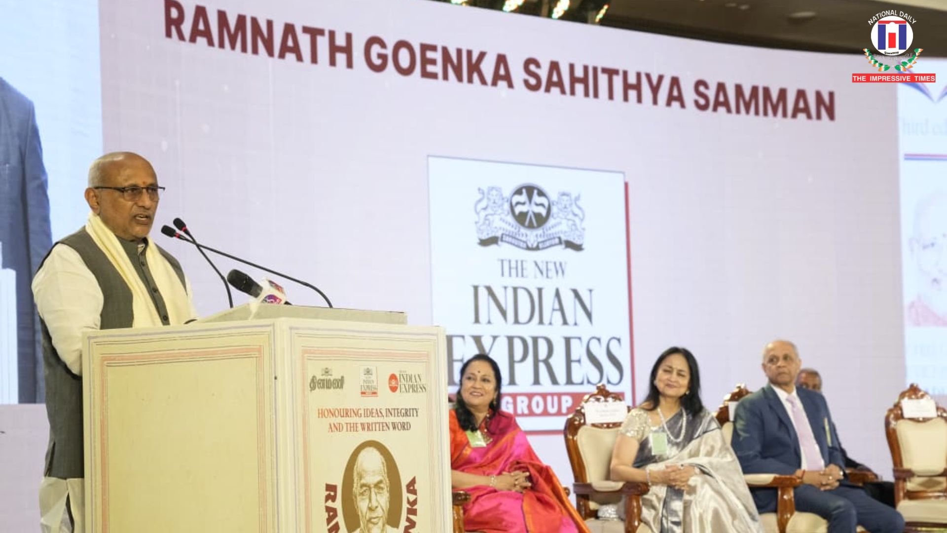 Literature & Fearless Expression Are Pillars of Democracy: Vice-President at Ramnath Goenka Sahitya Samman