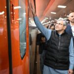 Ashwini Vaishnaw Reviews India’s First Vande Bharat Sleeper Train at New Delhi Station