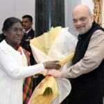 Amit Shah Submits 13th Report of Parliamentary Official Language Committee to Droupadi Murmu