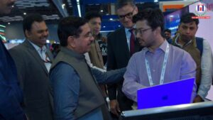 Pralhad Joshi Reviews AI-Driven Renewable Innovations at ISA Pavilion During India AI Impact Summit
