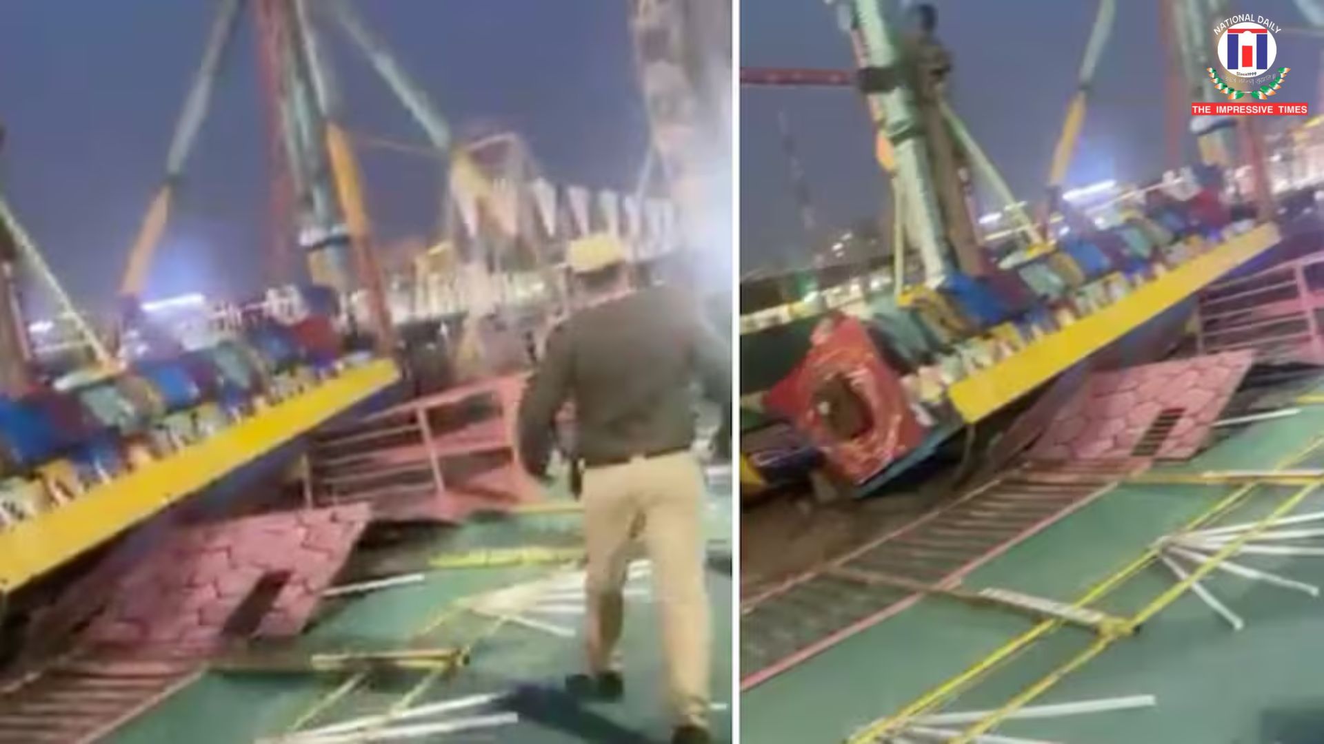 Swing Collapses at Surajkund Mela in Faridabad; Inspector Killed, 13 Injured