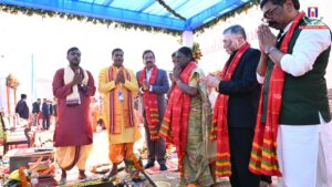 Droupadi Murmu Attends Bhoomi Pujan Ceremony of Sri Jagannath Temple in Jamshedpur