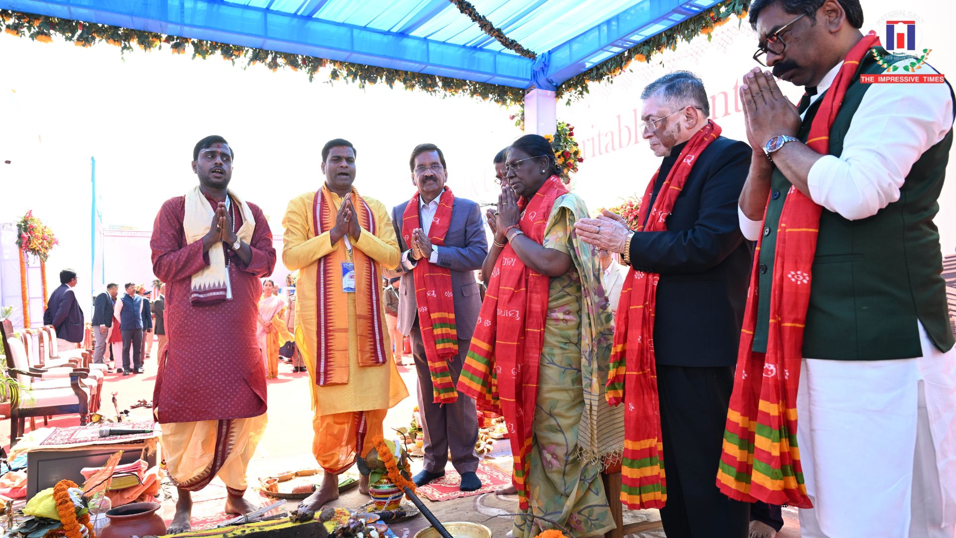 Droupadi Murmu Attends Bhoomi Pujan Ceremony of Sri Jagannath Temple in Jamshedpur